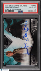 2021 Topps Star Wars Stellar Dual Autograph Harrison Ford / Driver #/10 PSA 10