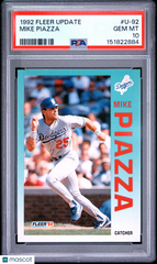 1992 Fleer Update Mike Piazza #U-92 Rookie RC PSA 10 Gem Mint Dodgers HOF