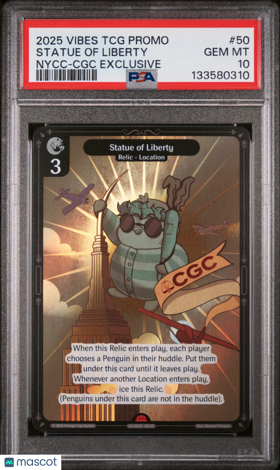 2025 Vibes TCG Promos Statue Of Liberty Nycc-CGC Exclusive PSA 10 #50 Comic Con
