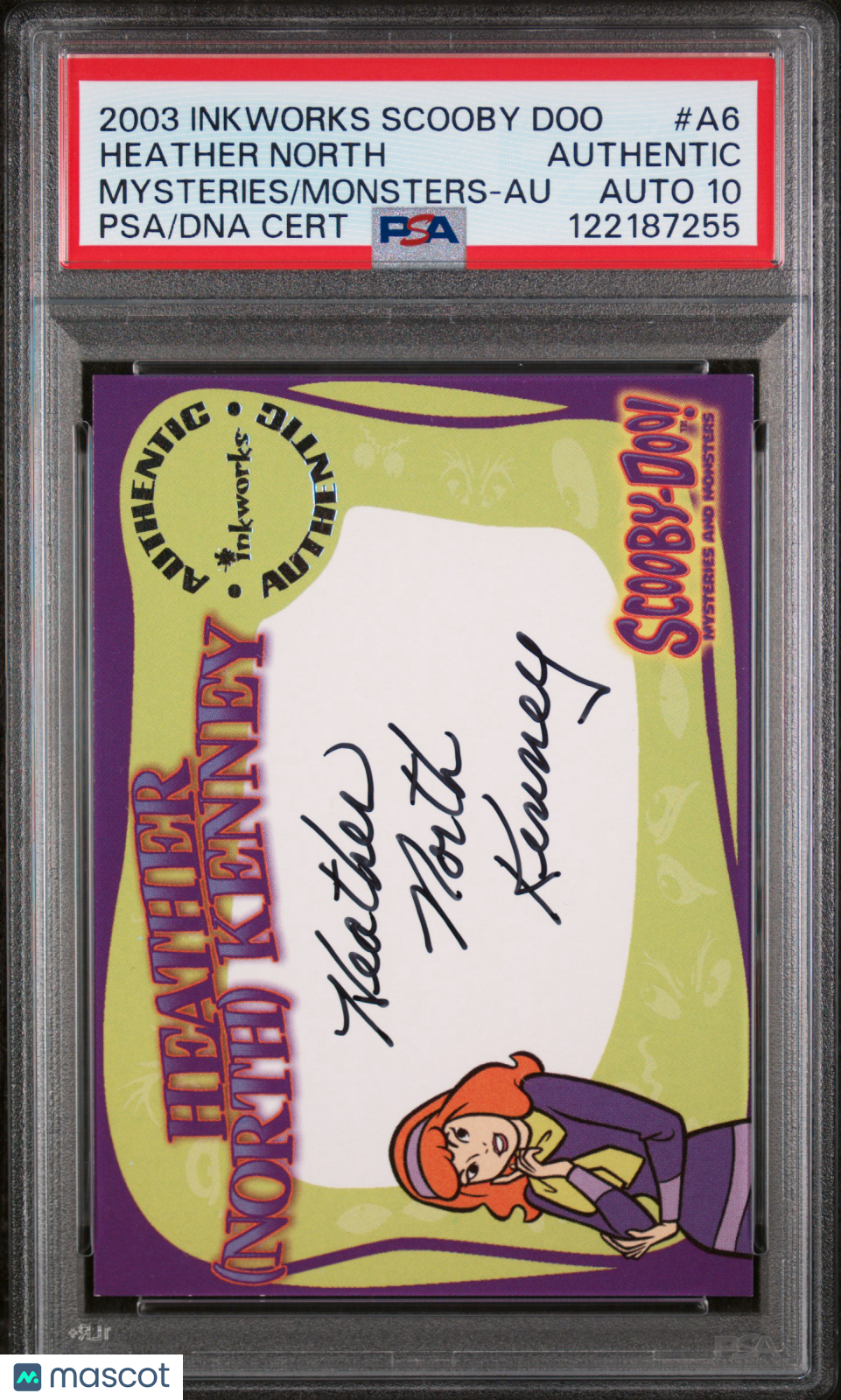 2003 Inkworks Scooby Doo Autograph Heather North Kenney  Daphne #A6 PSA Auto 10