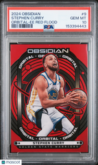 2024 Panini Obsidian Orbital Stephen Curry #9 Ee Red Flood SP PSA 10 POP 1