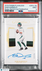 2019 Flawless Dual Patch Autograph Sam Darnold #/15 PSA 9 Mint Pop 1 Auto