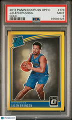 2018 Panini Donruss Optic Jalen Brunson #179 Rookie Gold Prizm /10 PSA 9