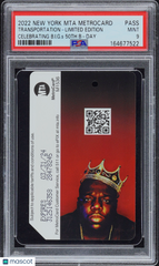 2022 New York Mta Metrocard-Pass Day Celebrating Biggie B I G S 50th Bday PSA 9