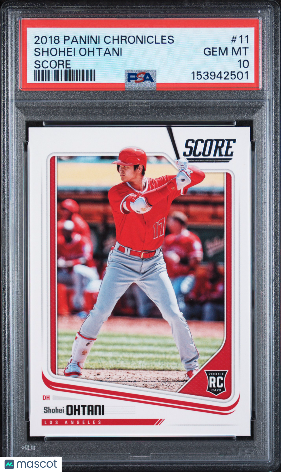 2018 Panini Chronicles Score Shohei Ohtani #11 ROOKIE RC PSA 10 Gem Mint