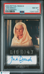2004 Chronicles Of Riddick Autograph Judi Dench as Aereon LE Auto PSA 8 NM-MT