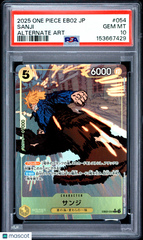 2025 One Piece Japanese Eb02-Anime 25th Sanji Alternate Art PSA 10 #054 Gem