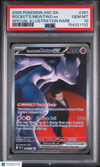 2026 Pokemon Ascended Heroes Rocket's Mewtwo EX Special Illust Rare PSA 10 #281