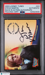 2003 Inkworks Looney Tunes Back In Action-Autograph Steve Martin #A3 PSA Auto