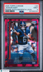 2025 Topps Chrome Rookie Auto Jaxson Dart Magenta Lava /399 PSA 9 Highest Grade