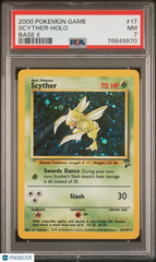 2000 Pokemon Game Base II Scyther Holo Holo Base II PSA 7 #17
