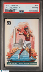 2024 Panini Donruss Downtown! Jayden Daniels #16 ROOKIE RC PSA 8