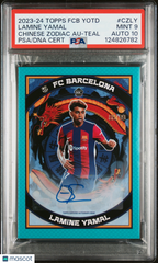 2023 Topps FC Barcelona Dragon Chinese Zodiac Lamine Yamal RC /99 PSA 9 Auto 10