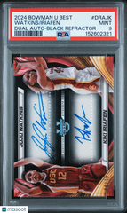 2024 Bowman U Best Dual Auto Iriafen Juju Watkins Black Refractor /10 PSA 9 Auto