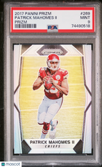 2017 Panini Prizm Patrick Mahomes II #269 Silver Rookie RC PSA 9 Mint Chiefs