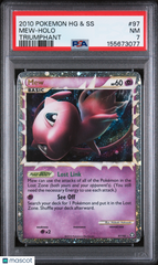 2010 Pokemon Heartgold & Soulsilver Triumphant Mew Holo PSA 7 #97