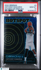 Obsidian Hotspot Anthony Edwards Blue Deep Sea #5/5 Jersey Number PSA 10 POP1