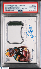 2014 National Treasures Davante Adams #301 Century Auto Rookie Patch PSA 10