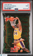 1996 Metal Net-Rageous Shaquille O'Neal #7 SP Die Cut PSA 9 Mint Lakers