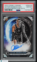 2023 Topps Cosmic Chrome Equinox Auto Victor Wembanyama Rookie Ref #/75 PSA 10