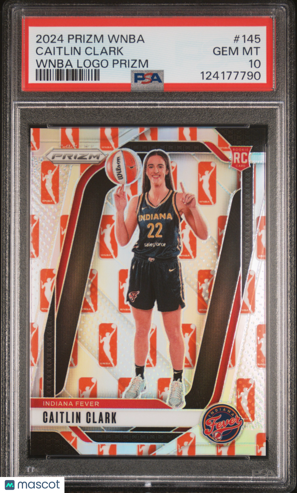 2024 Panini Prizm WNBA Caitlin Clark #145 Rookie Logo SP PSA 10 Gem Low Pop