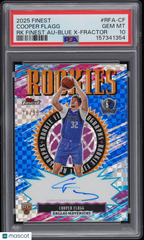 2025 Topps Finest Rookie Auto Cooper Flagg Autograph Blue X Fractor /99 PSA 10