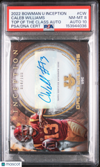 2022 Bowman University Inception Rookie Caleb Williams #CW /100 PSA 8 Auto 10