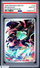 2025 Pokemon EN-Mega Evolution Bulbasaur Illustration Rare FA PSA 10 #133