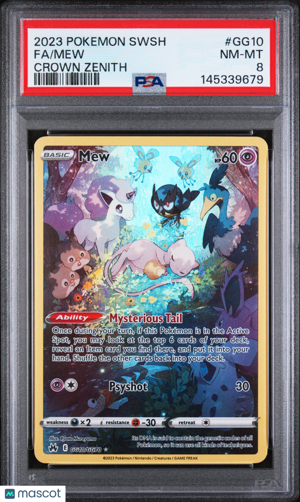 2023 Pokemon Sword And Shield Crown Zenith Mew Holo Fa PSA 8 #GG10