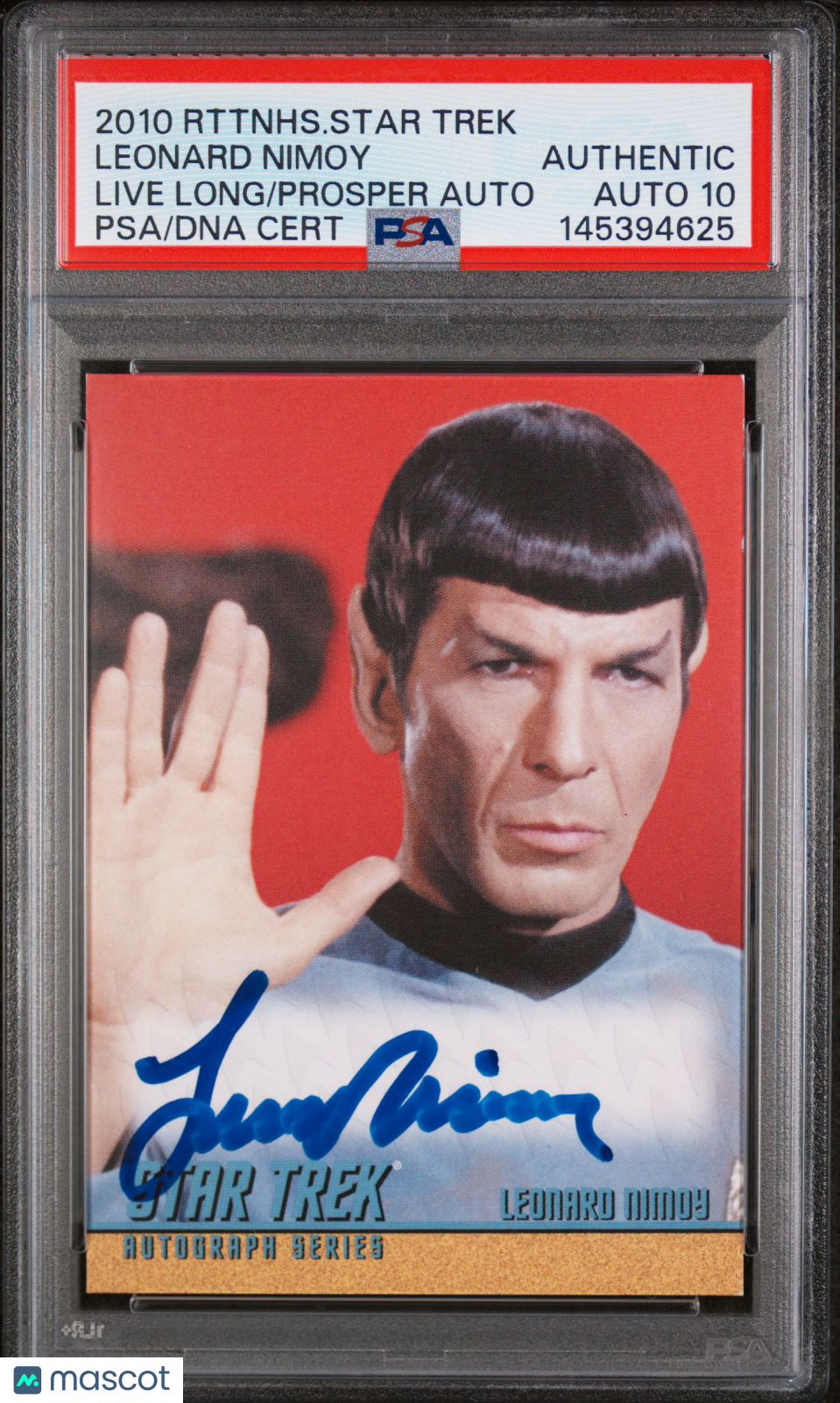 2010 Rittenhouse Star Trek Live Long Prosper Autograph Leonard Nimoy PSA Auto 10