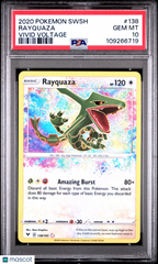 2020 Pokemon Sword & Shield Vivid Voltage Rayquaza Holo PSA 10 #138 Gem Mint
