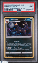 2021 Pokemon Black Star Promo Umbreon Evol Three Blist PSA 9 #129