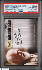 2016 The Walking Dead S4 Autographs Scott Wilson #SW2 PSA Auto 9