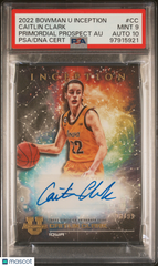 2022 Bowman University Inception Primordial Rookie Auto Caitlin Clark PSA 9