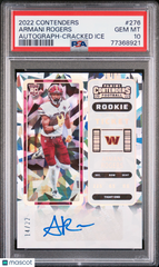 2022 Panini Contenders Armani Rogers #276 Auto Rookie Cracked Ice 22 PSA 10 POP1