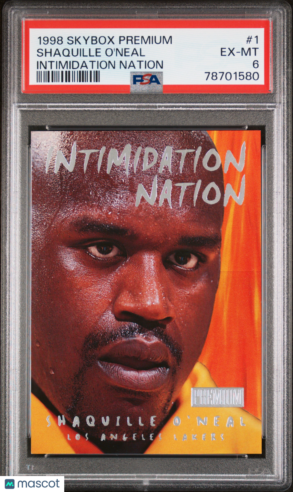 1998 Skybox Premium Intimidation Nation Shaquille O'Neal #1 SP Rare PSA 6 Lakers