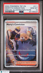2024 Pokemon Tef EN-Temporal Forces Morty's #211 FA Special Illus Rare PSA 10
