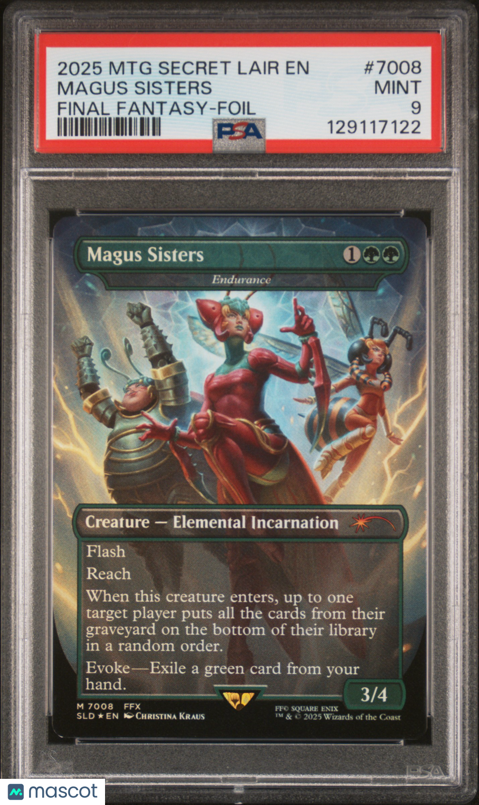 2025 Magic The Gathering Secret Lair Drop Magus Sisters Final Fantasy-Foil PSA 9