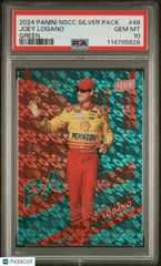 2024 Panini NSCC VIP Silver Pack Joey Logano #48 Green #4/5 PSA 10 POP 1 Gem Mt