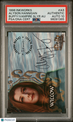 ‘98 Inkworks Buffy Vampire Slayer Autograph Alyson Hannigan WILLOW PSA Auto 10