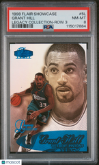 1998 Flair Showcase Legacy Collection Grant Hill #5L Row 3 #29/99 PSA 8 Rare