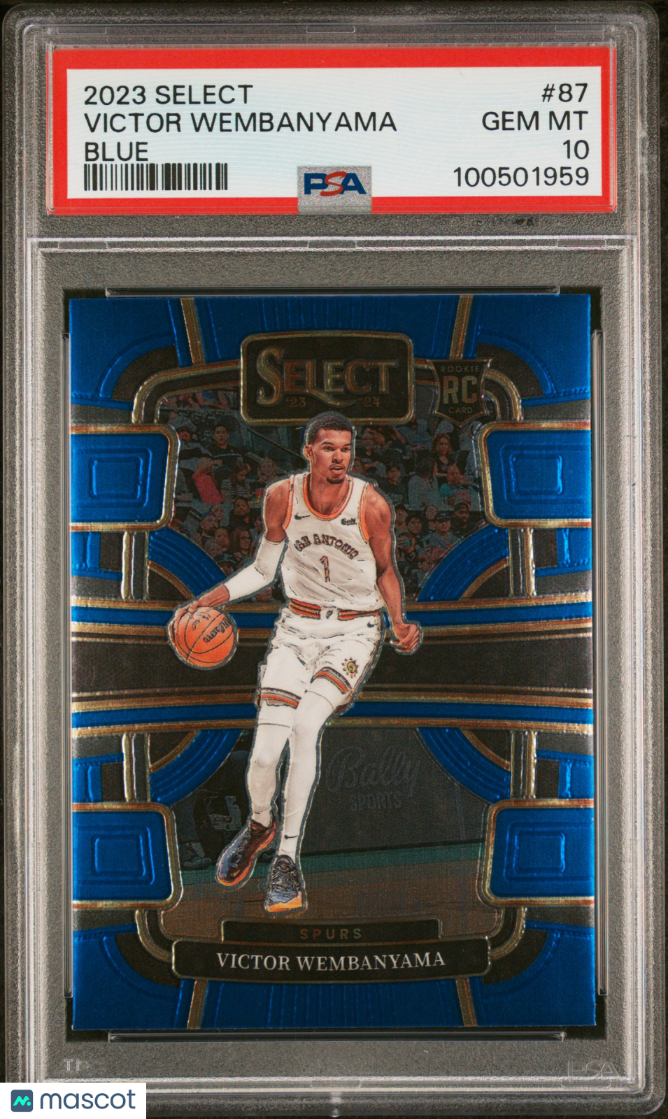 2023 Panini Select Victor Wembanyama #87 Rookie RC Blue PSA 10 Gem MInt