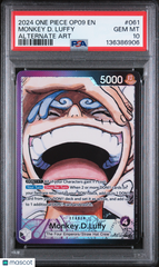 2024 One Piece Op09-Emperors New World Monkey D. Luffy Alternate Art PSA 10 #061