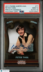 2011 Panini Americana Private Signings Peter Tork #71 PSA 9 Auto Mint Auto