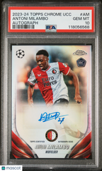 2023 Topps Chrome UEFA Autograph Rookie Antoni Milambo Refractor Auto PSA 10