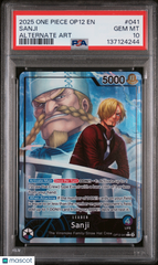 2025 One Piece Op12-Legacy Of The Master Sanji Foil Alternate Art PSA 10 #041