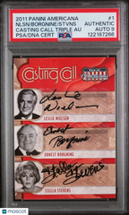 2011 Panini Americana Casting Call Triple Stevens Borgnine Nielsen #1 PSA Auto 9