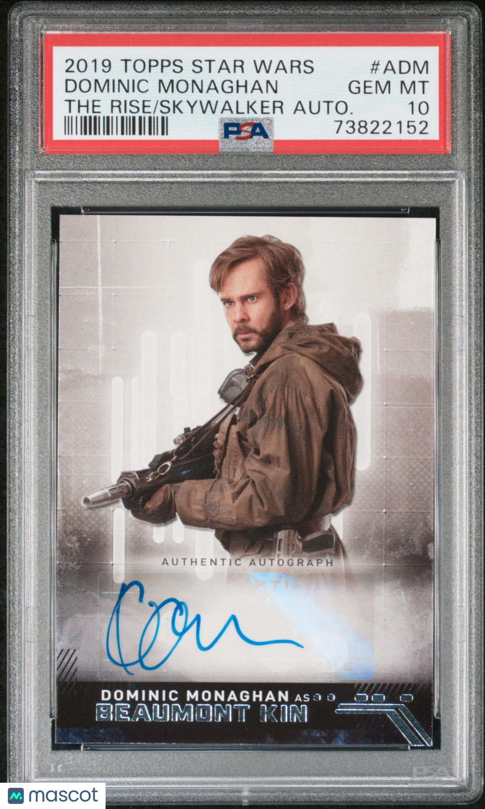 2019 Topps Star Wars Autograph Dominic Monaghan as Beaumont Kin PSA 10 Auto