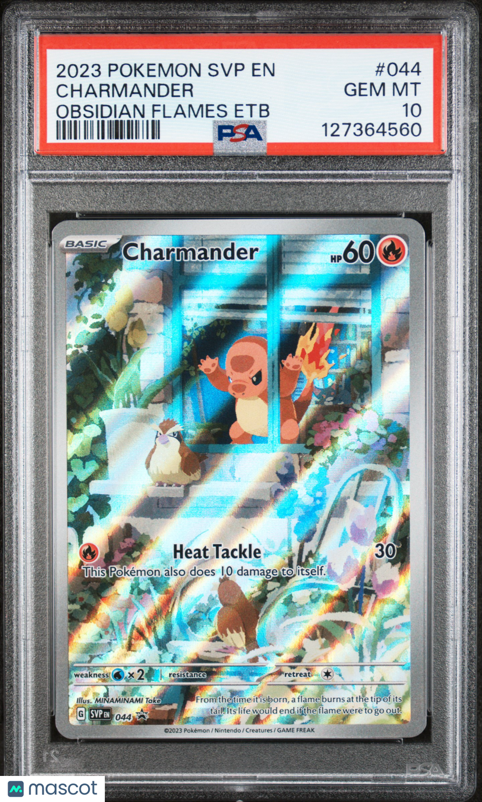 2023 Pokemon EN-SV Black Star Promo Charmander Obsidian Flames Etb PSA 10 #044