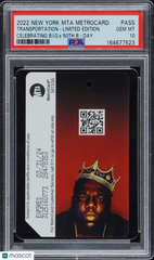 2022 New York Mta Metrocard-Pass Day Celebrating Biggie B. I. G. S 50th PSA 10
